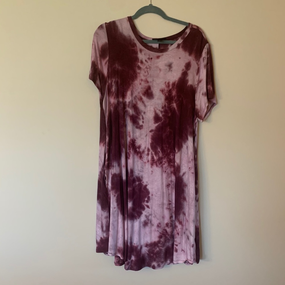 Lane Bryant Women’s Red Tie Dye Dress - 14/16